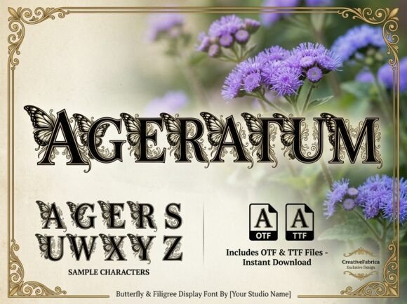 Ageratum: A Display Font for Elegant Design