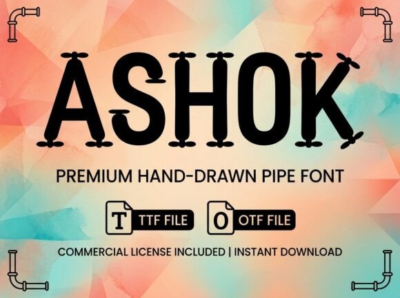 Ashok Font: Bold Industrial Style