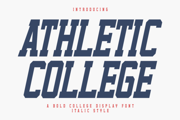 Athletic College Italic Font