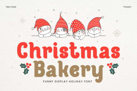 Christmas Bakery Font for Holiday Branding