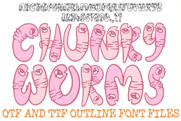 Chunky Worms Font for Creative Projects