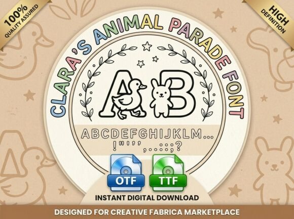 Clara’s Animal Parade Font