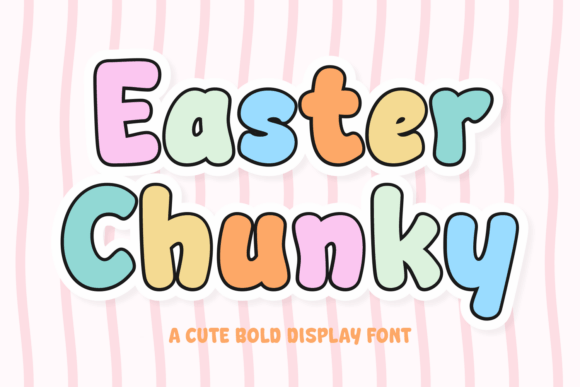 Easter Chunky Font for Creative Projects