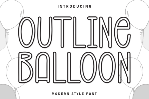 Outline Balloon Font for Creative Campaigns