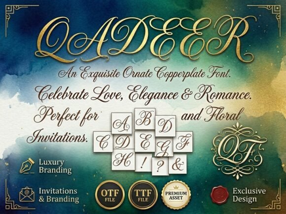 Qadeer Font for Elegant Craft Projects