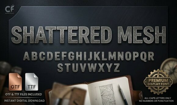 Shattered Mesh Font for Bold Branding