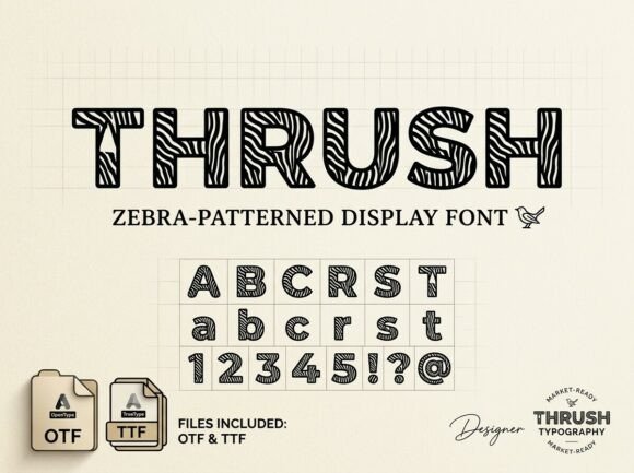 Thrush Font: Wild Design for Editorial Projects